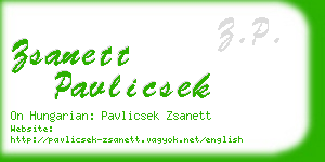 zsanett pavlicsek business card